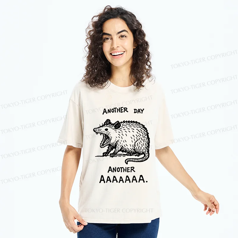 Tokyo-Tiger Screaming Possum Washed T-Shirt