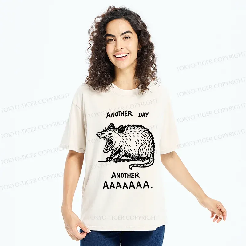 Tokyo-Tiger Screaming Possum Washed T-Shirt