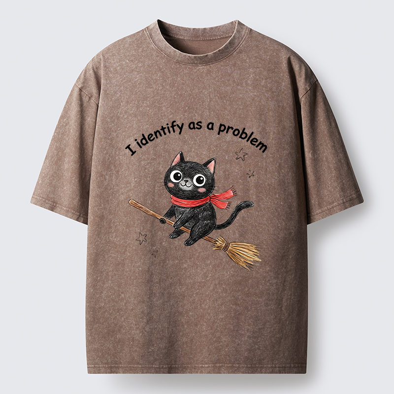 Tokyo-Tiger Funny Magic Cat Meme Washed T-Shirt
