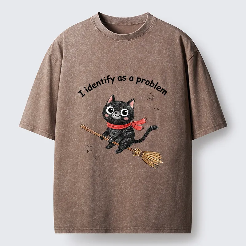 Tokyo-Tiger Funny Magic Cat Meme Washed T-Shirt
