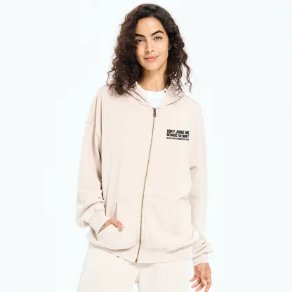 Tokyo-Tiger Sarcastic Funny Quote Washed Zip Hoodie