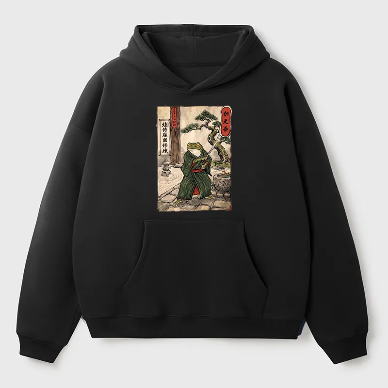 Tokyo-Tiger Samurai Frog Training Adult Fleece Hoodie