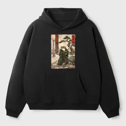 Tokyo-Tiger Samurai Frog Training Adult Fleece Hoodie