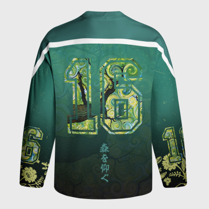 Tokyo-Tiger Swirling Canopy Long-Sleeve Hockey Jersey