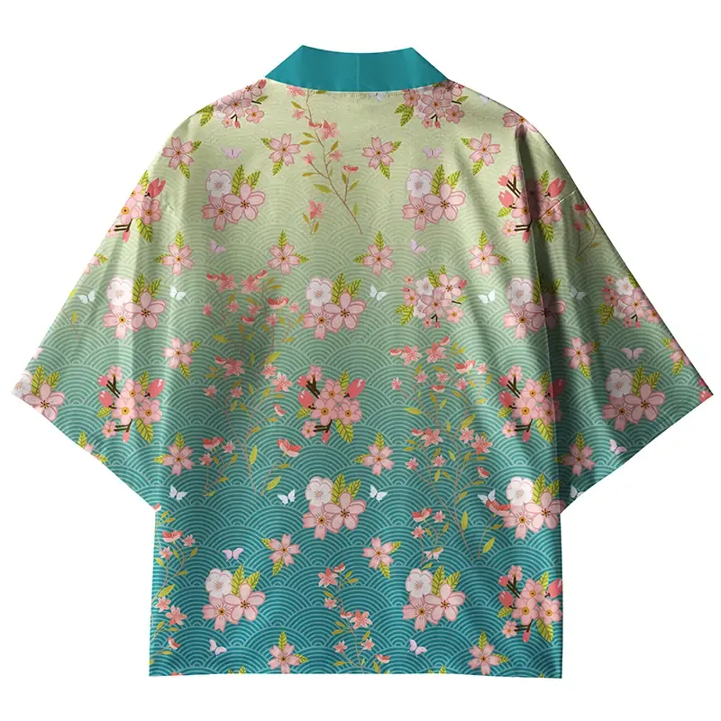 Tokyo-Tiger Pink Cherry Blossoms Kimono Cardigan