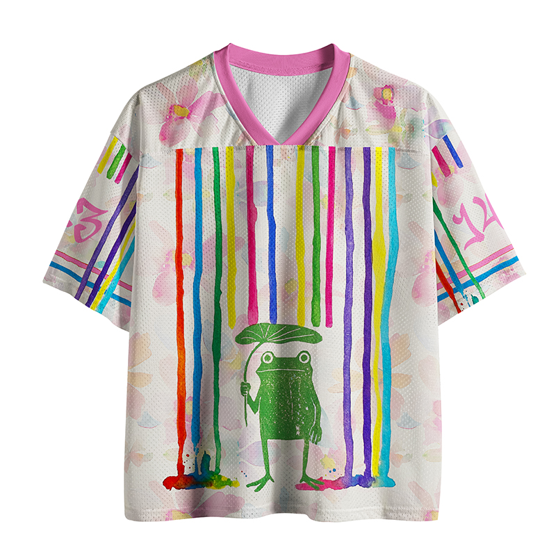 Tokyo-Tiger Frog Under The Rainbow Rain Mesh Jersey