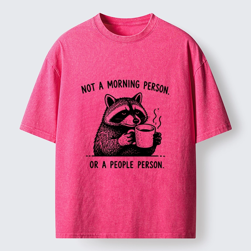 Tokyo‑Tiger Funny Meme Coffee Raccoon Washed T‑Shirt