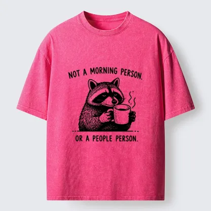 Tokyo‑Tiger Funny Meme Coffee Raccoon Washed T‑Shirt