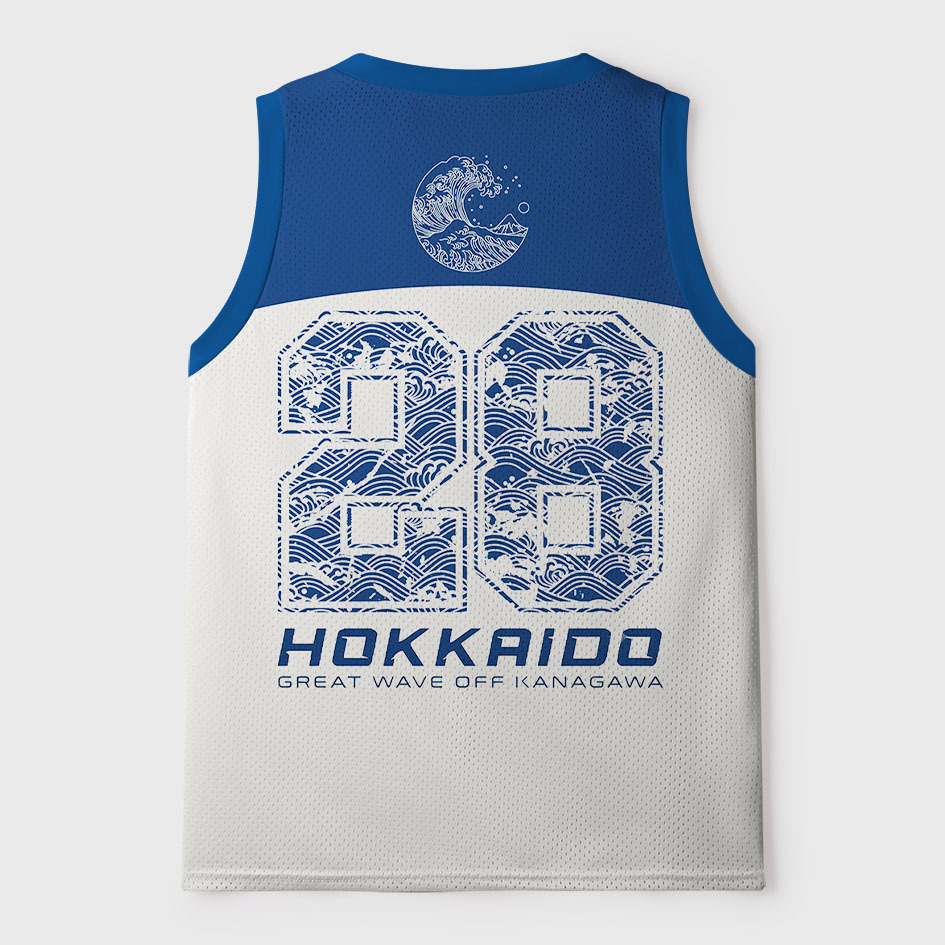 Tokyo-Tiger Vintage Ukiyo-e Great Wave Hokkaido Mesh Tank Top