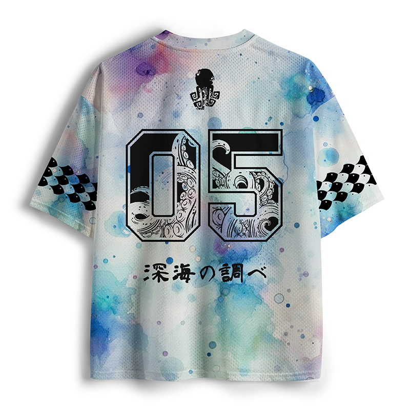 Tokyo-Tiger Frog Octopus Playing Saxophone Mesh Jersey