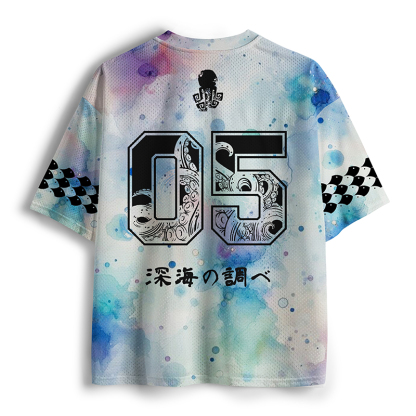 Tokyo-Tiger Frog Octopus Playing Saxophone Mesh Jersey