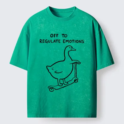 Tokyo‑Tiger Stupid Goose Meme Washed T‑Shirt