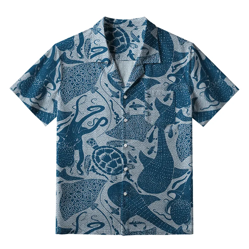 Tokyo-Tiger Marine Life Aloha Hawaiian Shirt Sale