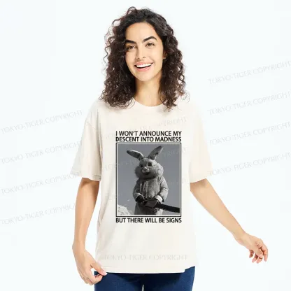 Tokyo-Tiger Rabbit Goes Into Madness Funny Washed T-Shirt