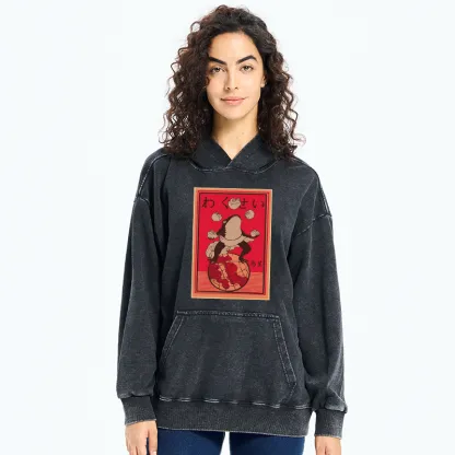 Tokyo-Tiger Wakusei Frog Funny Washed Hoodie