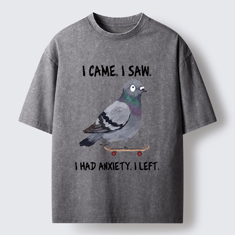 Tokyo-Tiger Skateboard Pigeon Meme Washed T-Shirt
