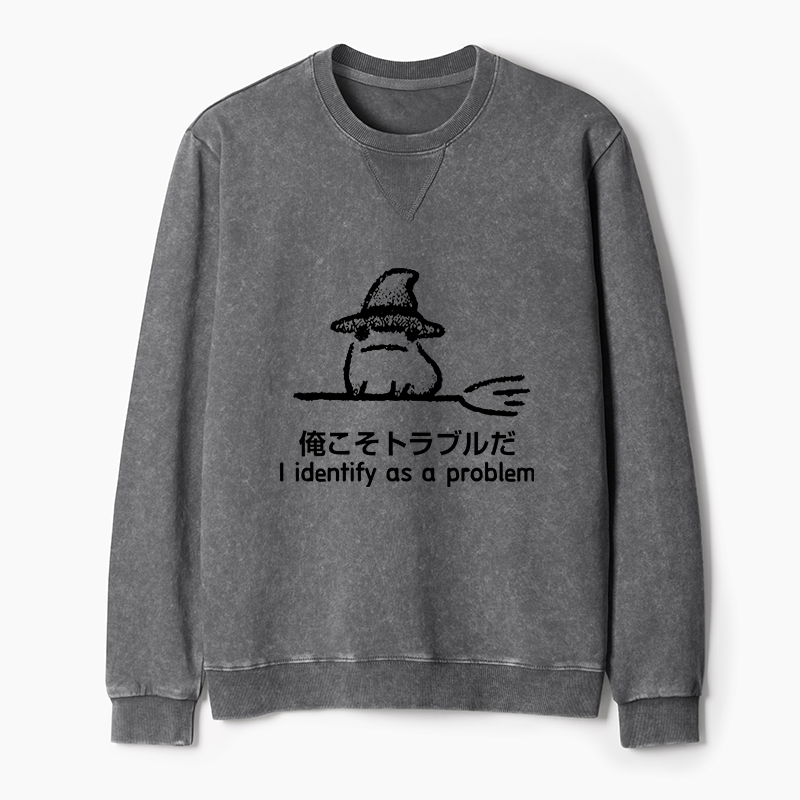 Tokyo-Tiger Mischief Magic Dude Washed Terry Sweatshirt