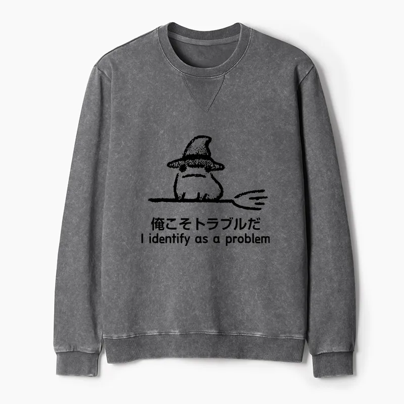Tokyo-Tiger Mischief Magic Dude Washed Terry Sweatshirt