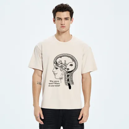 Tokyo-Tiger Brain Full Of Cats Washed T-Shirt