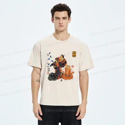 Tokyo-Tiger Geisha Cat Washed T-Shirt