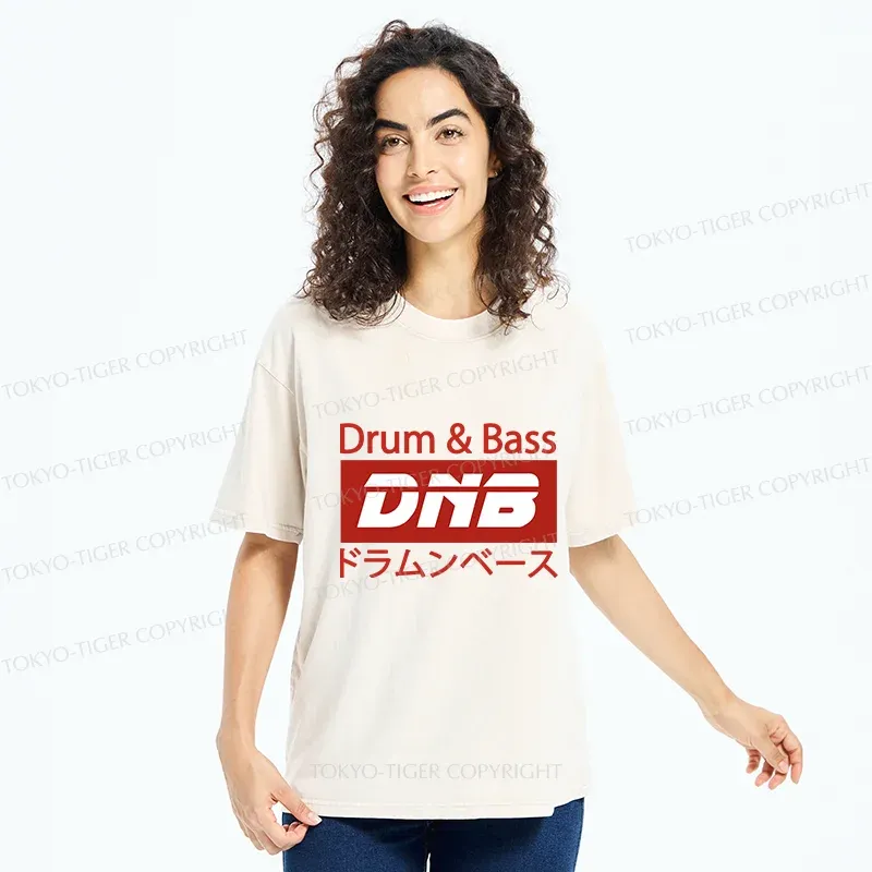 Tokyo-Tiger Drum & Bass Japanese Washed T-Shirt