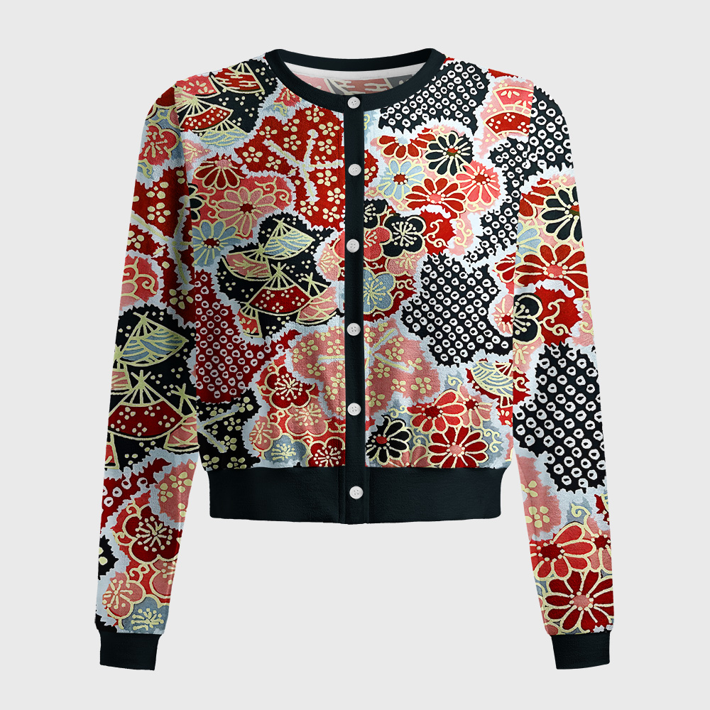 Tokyo-Tiger Floral Symphony Women's Lightweight Cardigan