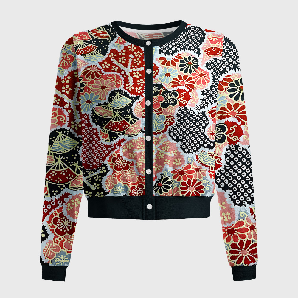 Tokyo-Tiger Floral Symphony Women's Lightweight Cardigan
