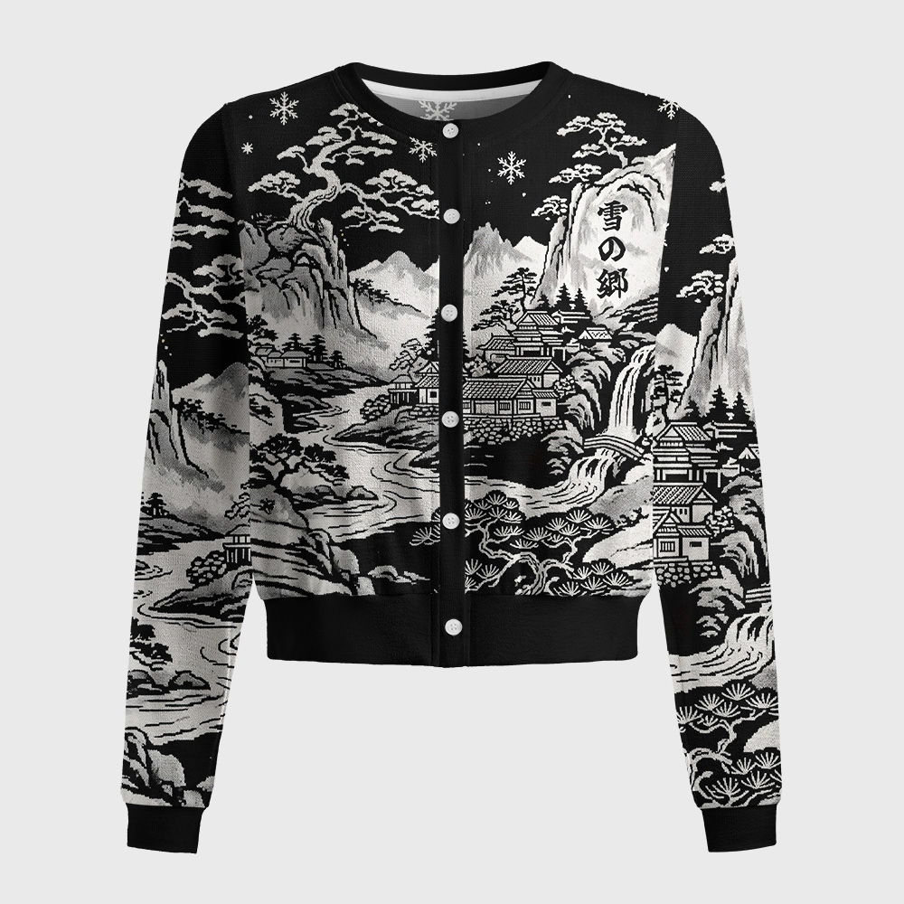 Tokyo-Tiger Land Of Falling Snow Women's Lightweight Cardigan