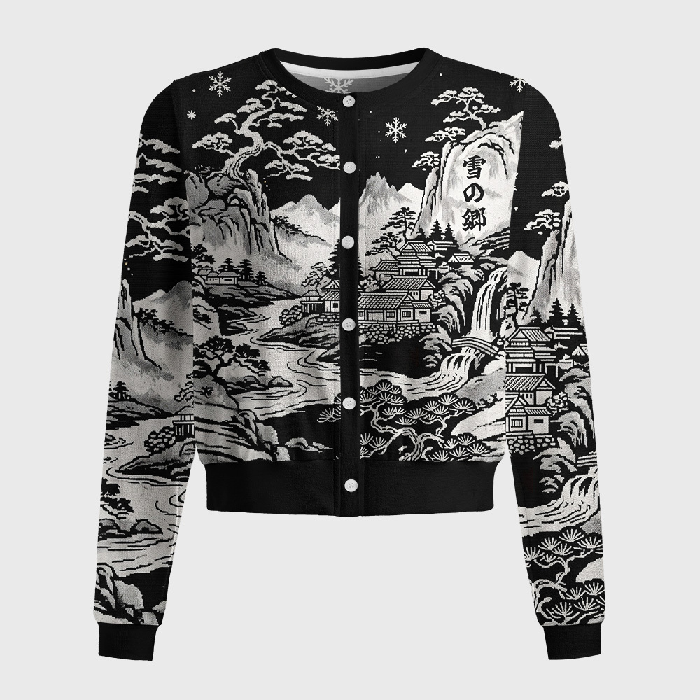 Tokyo-Tiger Land Of Falling Snow Women's Lightweight Cardigan