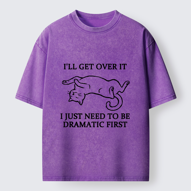 Tokyo-Tiger Dramatic Cat Meme Washed T-Shirt