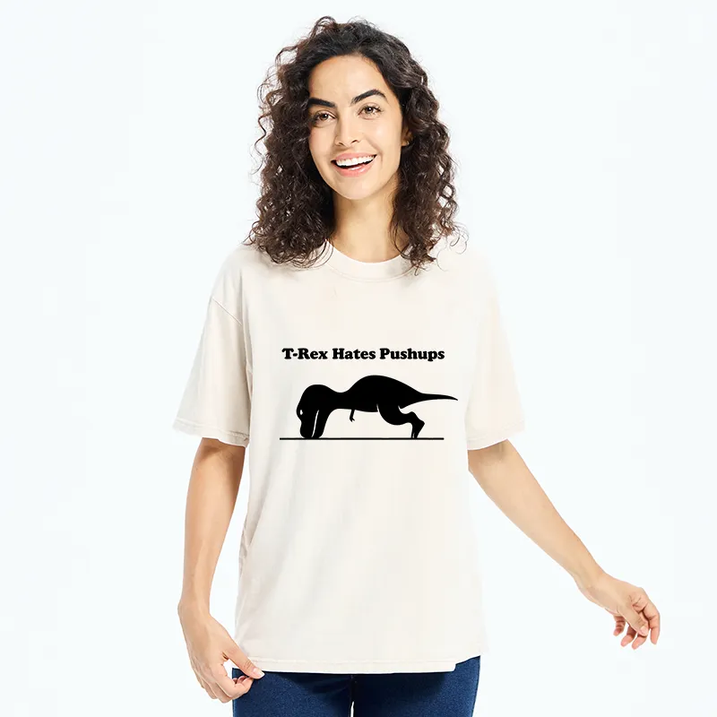 Tokyo-Tiger Dinosaurs Couldn't Do Push-ups Washed T-Shirt