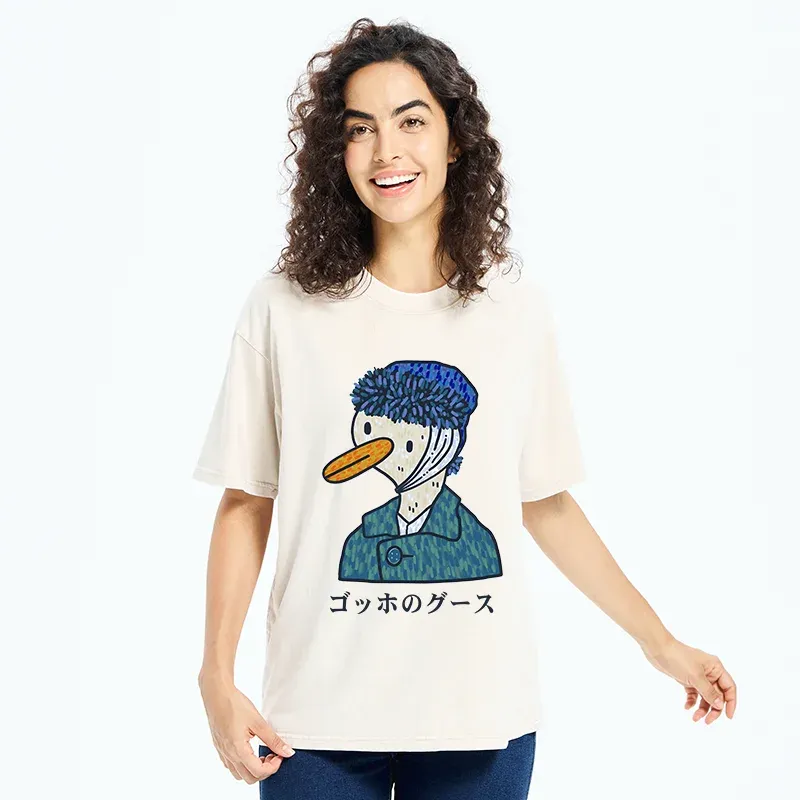 Tokyo-Tiger Van Gogh's Goose Washed T-Shirt