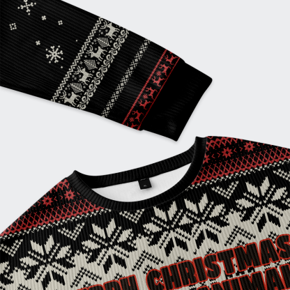 Tokyo-Tiger Santa’s Mugshot Christmas Ugly Sweatshirt