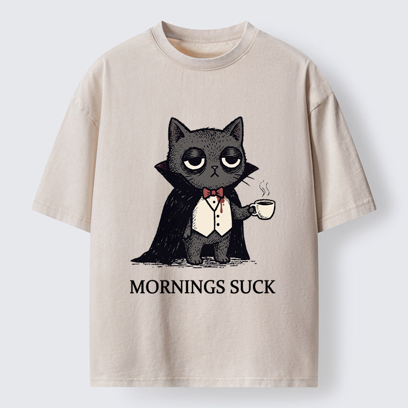 Tokyo-Tiger Funny Night Cat Meme Washed T-Shirt