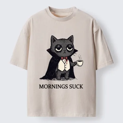 Tokyo-Tiger Funny Night Cat Meme Washed T-Shirt