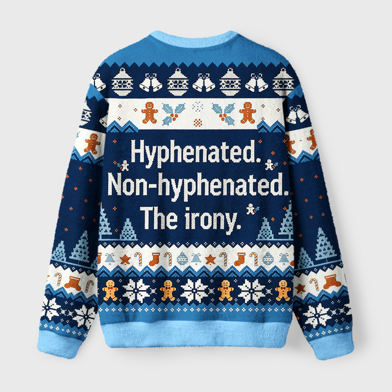 Tokyo-Tiger Hyphenated Funny Fuzzy Christmas Ugly Sweatshirt