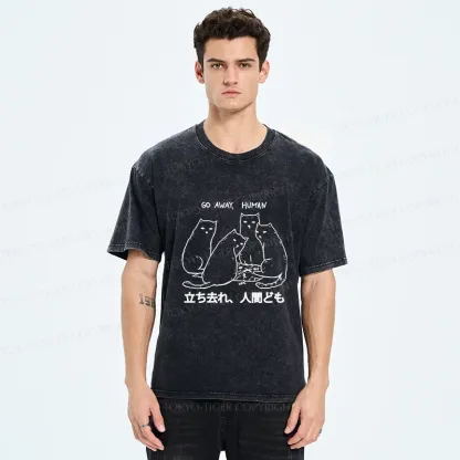 Tokyo-Tiger Cat That Curses Humans Washed T-Shirt