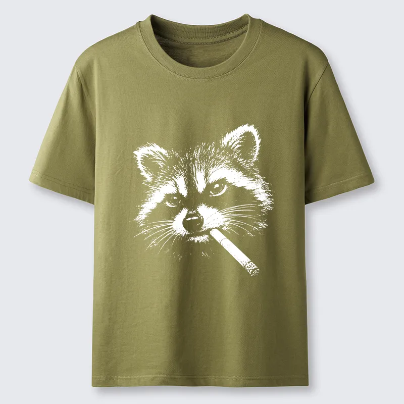 Tokyo-Tiger Vintage Smoking Raccoon Classic T-Shirt