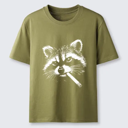 Tokyo-Tiger Vintage Smoking Raccoon Classic T-Shirt