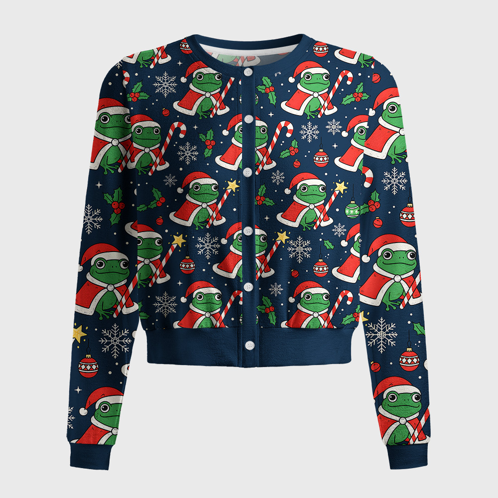 Tokyo-Tiger Christmas Frog Women's Lightweight Cardigan