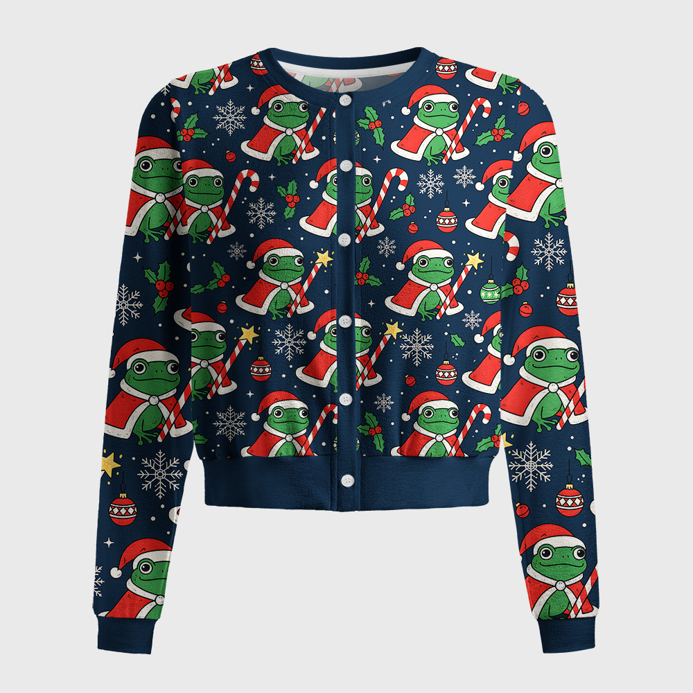 Tokyo-Tiger Christmas Frog Women's Lightweight Cardigan