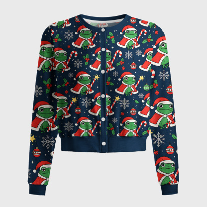 Tokyo-Tiger Christmas Frog Women's Lightweight Cardigan
