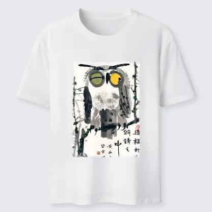 Tokyo-Tiger Oriental Ink Owl Art Classic T-Shirt
