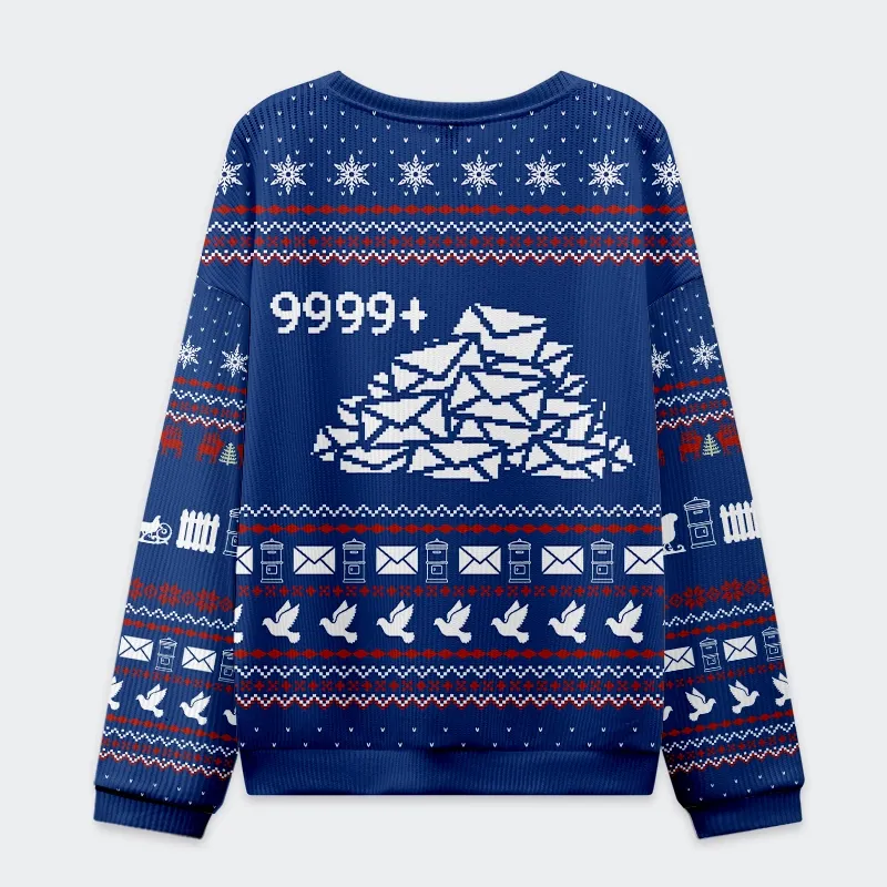 Tokyo-Tiger Work Emails During Holiday Christmas Ugly Sweatshirt