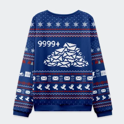 Tokyo-Tiger Work Emails During Holiday Christmas Ugly Sweatshirt