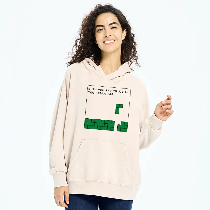 Tokyo-Tiger Be Your Unique Self Washed Hoodie