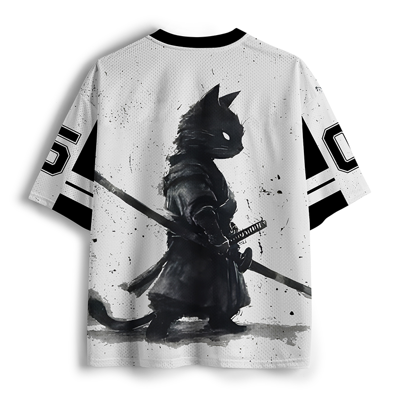 Tokyo-Tiger Samurai Black Cat Mesh Jersey