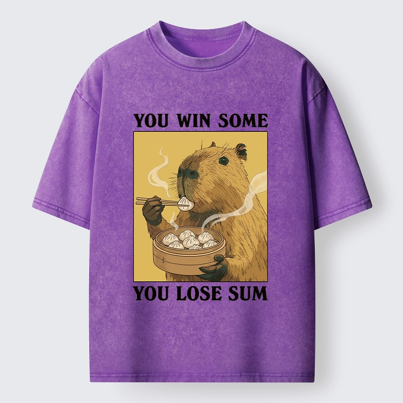 Tokyo‑Tiger Meme Capybara Snack Washed T‑Shirt