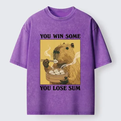 Tokyo‑Tiger Meme Capybara Snack Washed T‑Shirt
