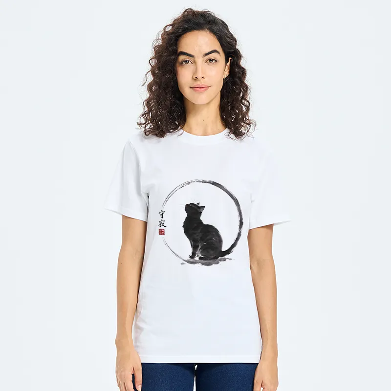 Tokyo-Tiger Traditional Zen Ink Cat Classic T-Shirt